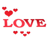 Mirror Wall Stickers Heart Shape DIY Wall Decal for Home Bedroom Living Room DecorRed