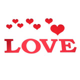 Mirror Wall Stickers Heart Shape DIY Wall Decal for Home Bedroom Living Room DecorRed