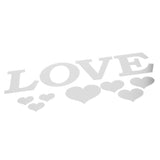 Mirror Wall Stickers Heart Shape DIY Wall Decal for Home Bedroom Living Room DecorSilver