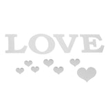 Mirror Wall Stickers Heart Shape DIY Wall Decal for Home Bedroom Living Room DecorSilver
