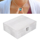 White Artificial Leather Multilayer Jewelry Box Portable Packaging Box for Collecting