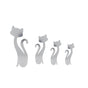 Cat Shape Mirror Wall Stickers Home Living Room Bedroom DIY Wall Art DecorationsSilver