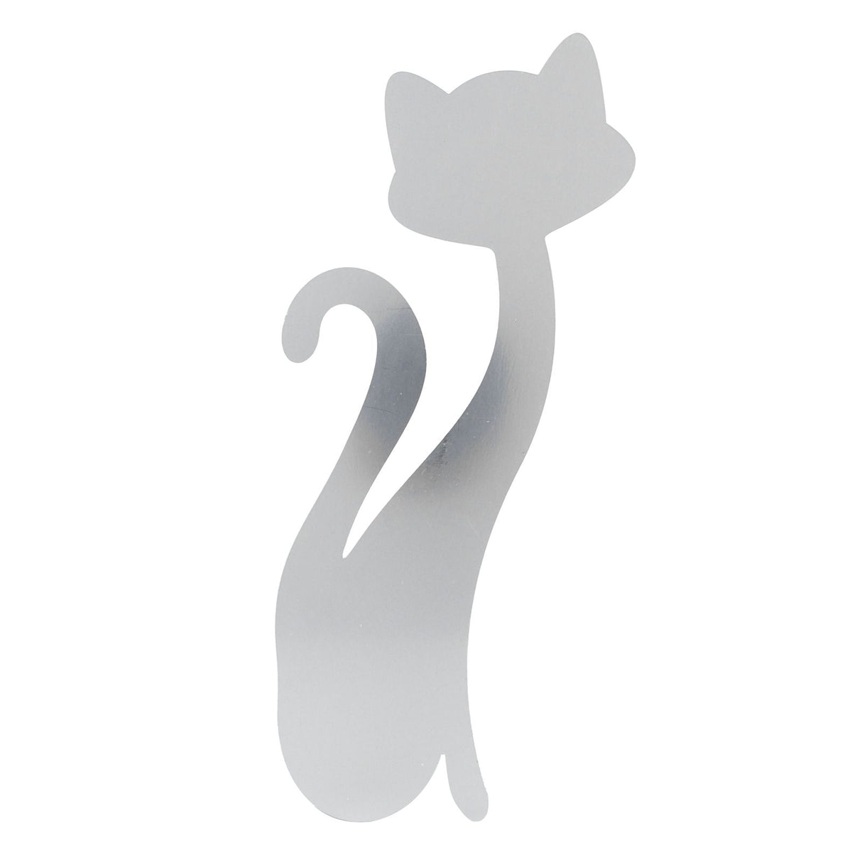 Cat Shape Mirror Wall Stickers Home Living Room Bedroom DIY Wall Art DecorationsSilver