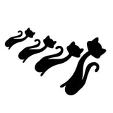 Cat Shape Mirror Wall Stickers Home Living Room Bedroom DIY Wall Art DecorationsBlack