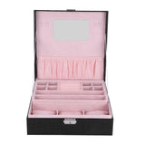 Jewelry Box Earrings Jewelry Display Case Bracelet Watch Organizer Wedding Gifts - Front View