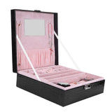 Jewelry Box Earrings Jewelry Display Case Bracelet Watch Organizer Wedding Gifts - Low Angle