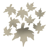DIY Wall Stickers Maple Leaf Shape PVC Decals 3‑Dimensional Home Wall DecorationGold - Front View