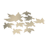 DIY Wall Stickers Maple Leaf Shape PVC Decals 3‑Dimensional Home Wall DecorationGold - Side View