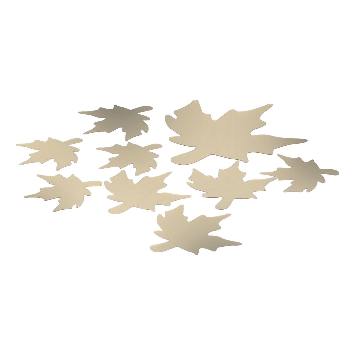 DIY Wall Stickers Maple Leaf Shape PVC Decals 3‑Dimensional Home Wall DecorationGold