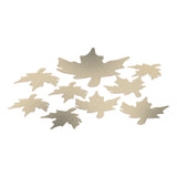 DIY Wall Stickers Maple Leaf Shape PVC Decals 3‑Dimensional Home Wall DecorationGold - Low Angle
