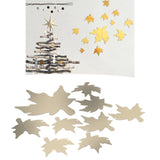 DIY Wall Stickers Maple Leaf Shape PVC Decals 3‑Dimensional Home Wall DecorationGold