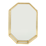 Octagonal Storage Box Mini Gold Geometry Jewelry Necklace Dessert Basket with Flannel 20x14x4cm