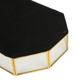 Octagonal Storage Box Mini Gold Geometry Jewelry Necklace Dessert Basket with Flannel 20x14x4cm - Extra Image