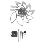DIY Mirror Wall Clock Stickers Modern Decor for Home Living Room Background StickerSilver