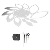 DIY Mirror Wall Clock Stickers Modern Decor for Home Living Room Background StickerSilver