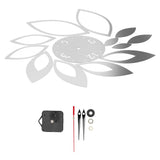 DIY Mirror Wall Clock Stickers Modern Decor for Home Living Room Background StickerSilver