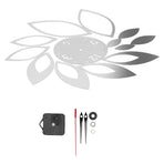 DIY Mirror Wall Clock Stickers Modern Decor for Home Living Room Background StickerSilver