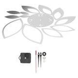 DIY Mirror Wall Clock Stickers Modern Decor for Home Living Room Background StickerSilver