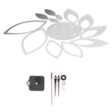 DIY Mirror Wall Clock Stickers Modern Decor for Home Living Room Background StickerSilver