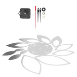 DIY Mirror Wall Clock Stickers Modern Decor for Home Living Room Background StickerSilver - Low Angle