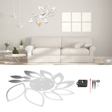 DIY Mirror Wall Clock Stickers Modern Decor for Home Living Room Background StickerSilver - Extra Image