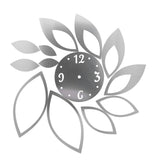 DIY Mirror Wall Clock Stickers Modern Decor for Home Living Room Background StickerSilver - Extra Image