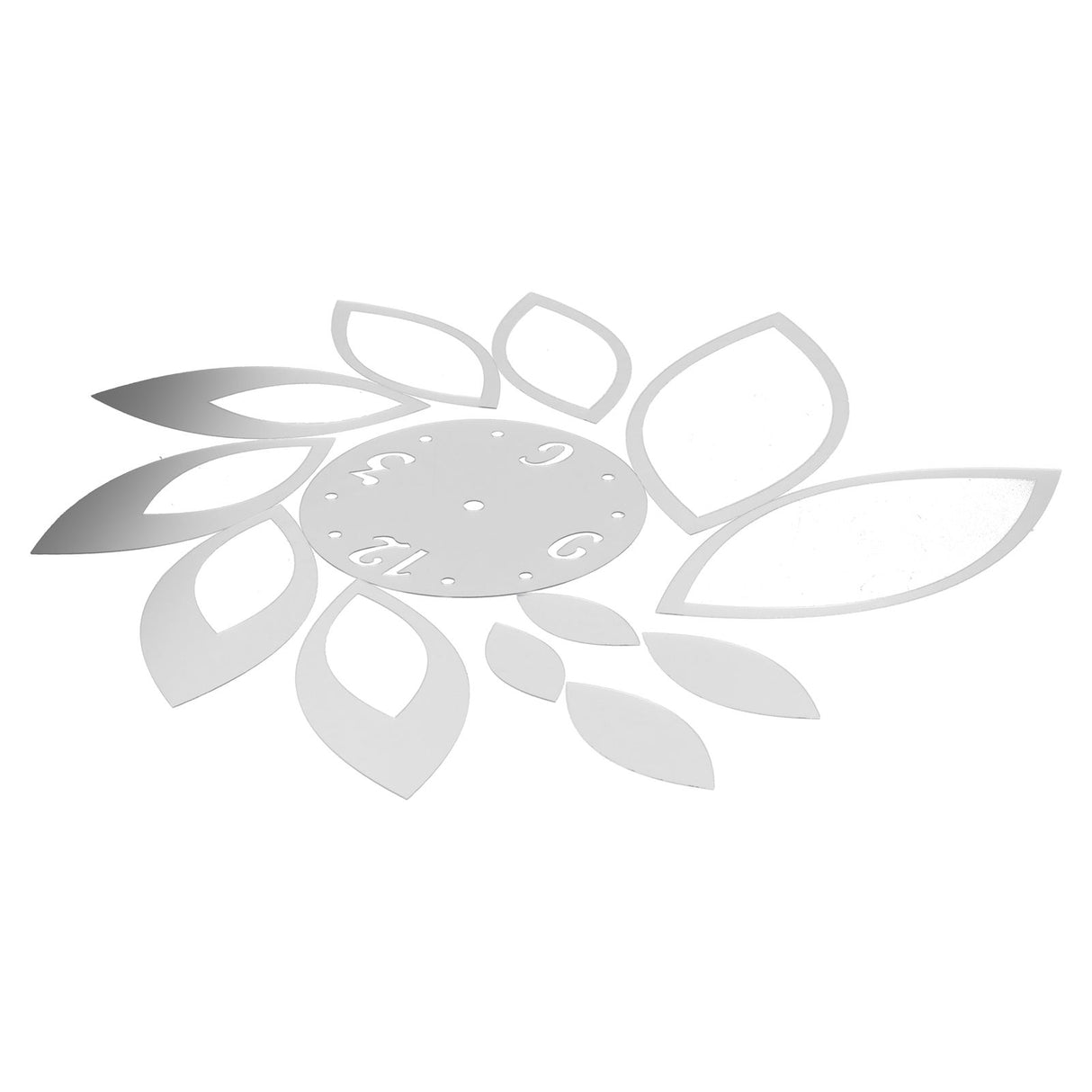 DIY Mirror Wall Clock Stickers Modern Decor for Home Living Room Background StickerSilver