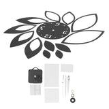 DIY Mirror Wall Clock Stickers Modern Decor for Home Living Room Background StickerBlack