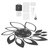 DIY Mirror Wall Clock Stickers Modern Decor for Home Living Room Background StickerBlack - Low Angle