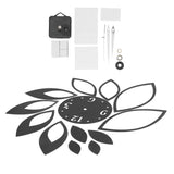 DIY Mirror Wall Clock Stickers Modern Decor for Home Living Room Background StickerBlack