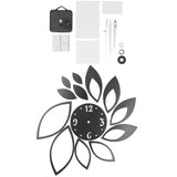 DIY Mirror Wall Clock Stickers Modern Decor for Home Living Room Background StickerBlack