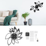 DIY Mirror Wall Clock Stickers Modern Decor for Home Living Room Background StickerBlack