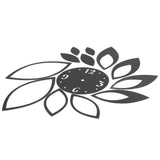 DIY Mirror Wall Clock Stickers Modern Decor for Home Living Room Background StickerBlack - Extra Image