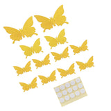 12Pcs/Set 3‑Dimensional Sticker Simulation Flash Wallpaper Living Room Wedding Wall Art for HomeShiny Gold
