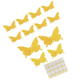 12Pcs/Set 3‑Dimensional Sticker Simulation Flash Wallpaper Living Room Wedding Wall Art for HomeShiny Gold - 45-Degree Angle