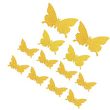 12Pcs/Set 3‑Dimensional Sticker Simulation Flash Wallpaper Living Room Wedding Wall Art for HomeShiny Gold - Low Angle