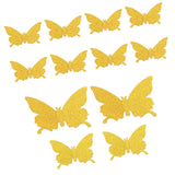 12Pcs/Set 3‑Dimensional Sticker Simulation Flash Wallpaper Living Room Wedding Wall Art for HomeShiny Gold - Extra Image