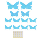 12Pcs/Set 3‑Dimensional Sticker Simulation Flash Wallpaper Living Room Wedding Wall Art for HomeShiny Blue