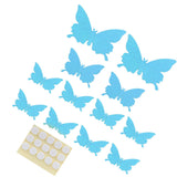 12Pcs/Set 3‑Dimensional Sticker Simulation Flash Wallpaper Living Room Wedding Wall Art for HomeShiny Blue - Side View