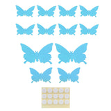 12Pcs/Set 3‑Dimensional Sticker Simulation Flash Wallpaper Living Room Wedding Wall Art for HomeShiny Blue