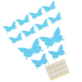 12Pcs/Set 3‑Dimensional Sticker Simulation Flash Wallpaper Living Room Wedding Wall Art for HomeShiny Blue - 45-Degree Angle