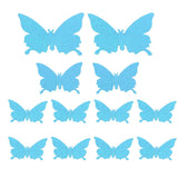 12Pcs/Set 3‑Dimensional Sticker Simulation Flash Wallpaper Living Room Wedding Wall Art for HomeShiny Blue
