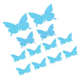 12Pcs/Set 3‑Dimensional Sticker Simulation Flash Wallpaper Living Room Wedding Wall Art for HomeShiny Blue - Close-Up Angle