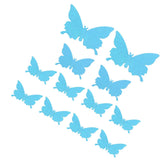12Pcs/Set 3‑Dimensional Sticker Simulation Flash Wallpaper Living Room Wedding Wall Art for HomeShiny Blue