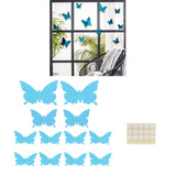 12Pcs/Set 3‑Dimensional Sticker Simulation Flash Wallpaper Living Room Wedding Wall Art for HomeShiny Blue - Extra Image