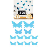 12Pcs/Set 3‑Dimensional Sticker Simulation Flash Wallpaper Living Room Wedding Wall Art for HomeShiny Blue
