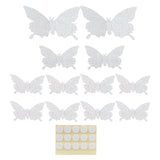 12Pcs/Set 3‑Dimensional Sticker Simulation Flash Wallpaper Living Room Wedding Wall Art for HomeShiny Silver
