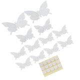 12Pcs/Set 3‑Dimensional Sticker Simulation Flash Wallpaper Living Room Wedding Wall Art for HomeShiny Silver