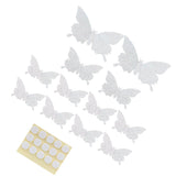 12Pcs/Set 3‑Dimensional Sticker Simulation Flash Wallpaper Living Room Wedding Wall Art for HomeShiny Silver - Side View