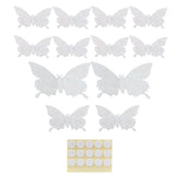 12Pcs/Set 3‑Dimensional Sticker Simulation Flash Wallpaper Living Room Wedding Wall Art for HomeShiny Silver